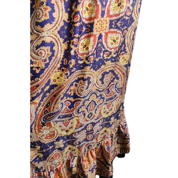 The Limited Boho Maxi Dress Hippie Paisley Festival 70s Flowy Tiered Floral Sz 0 - Picture 6 of 13